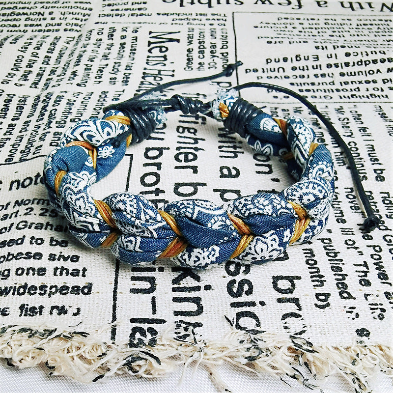 Bracciale tessuto etnico