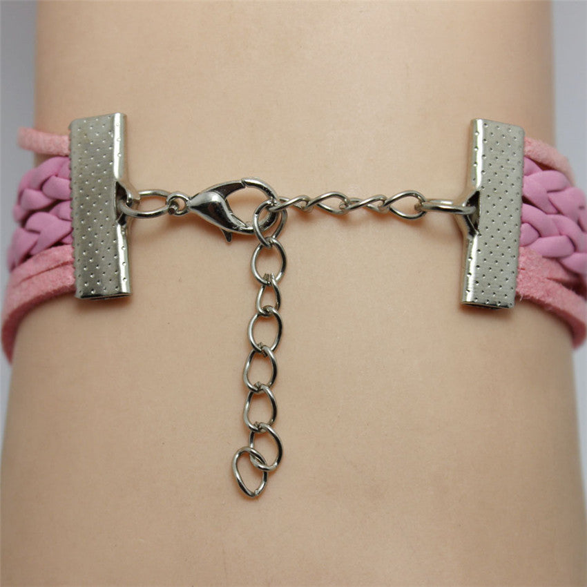 Bracciale cuore doppio intrecciato