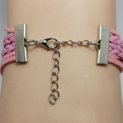 Bracciale cuore doppio intrecciato
