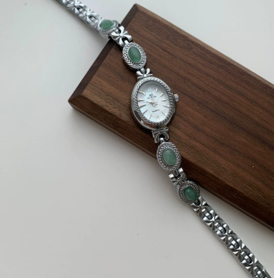 Orologio giada verde da donna al quarzo