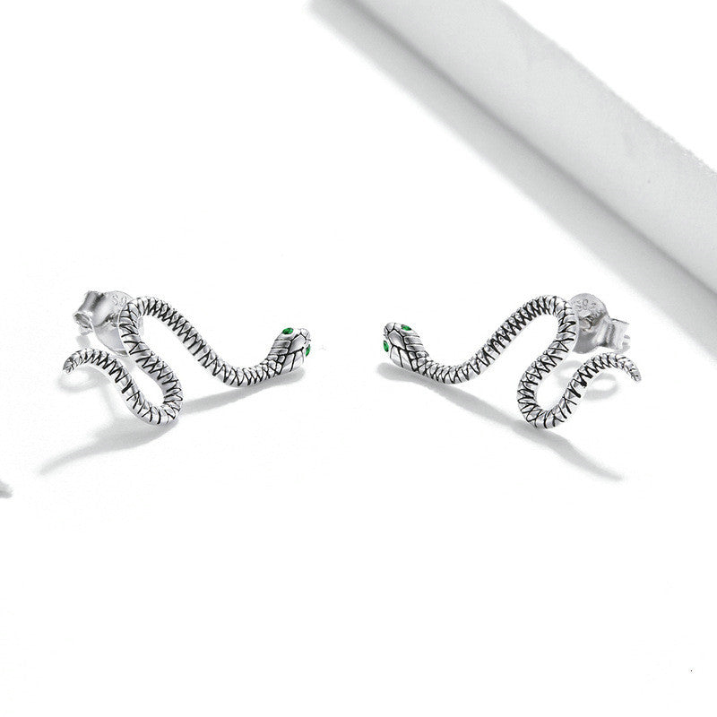 Orecchini serpente in argento