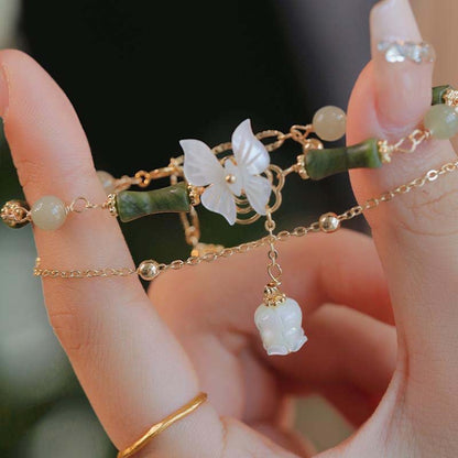 Bracciale bambù farfalla