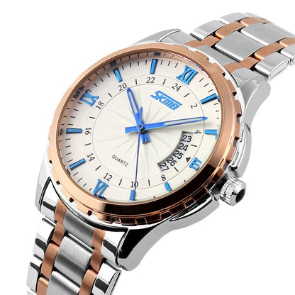 Orologio da uomo acciaio impermeabile calendario