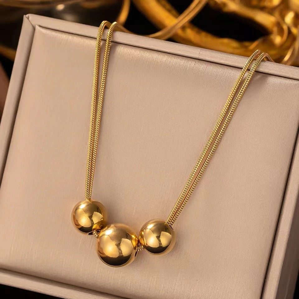 Collana sfera titanio