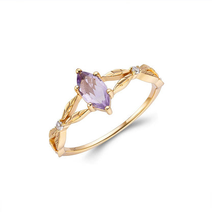 Anello ametista con zirconi