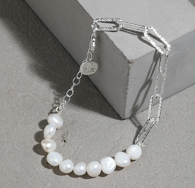 Collana perle barocco a trama
