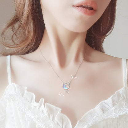 Collana luna e stelle artistica