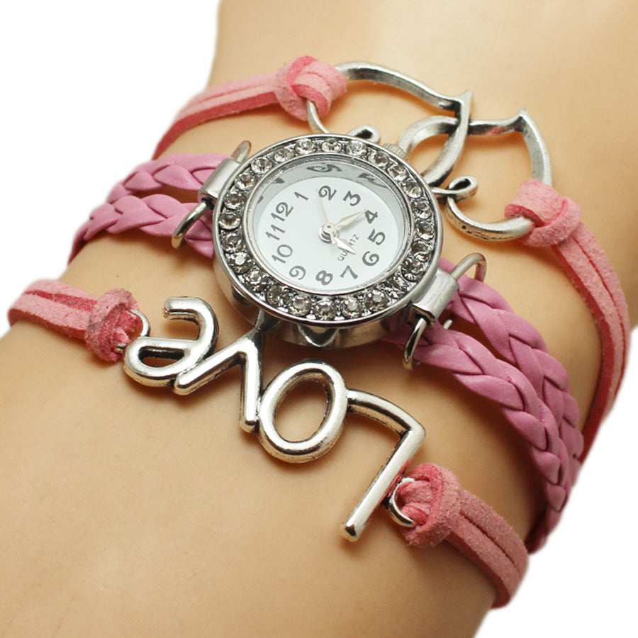 Bracciale cuore doppio intrecciato