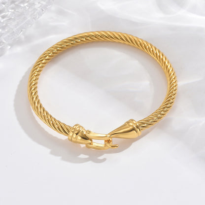 Bracciale acciaio color lino