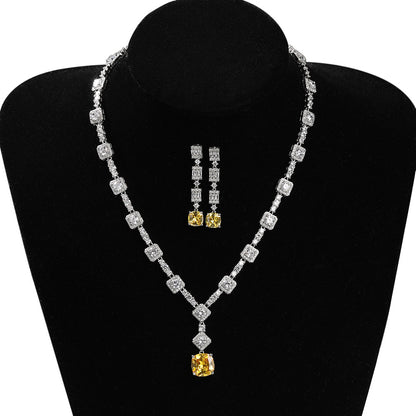 Set collana e orecchini rame zircone