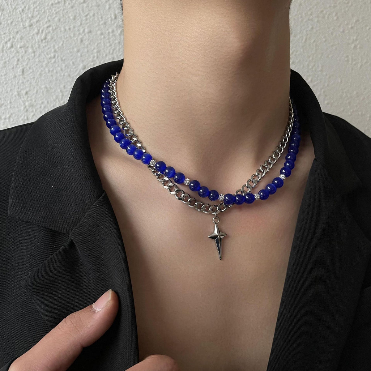 Collana stella occhio di gatto