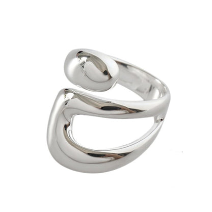 Anello croce geometrica a goccia