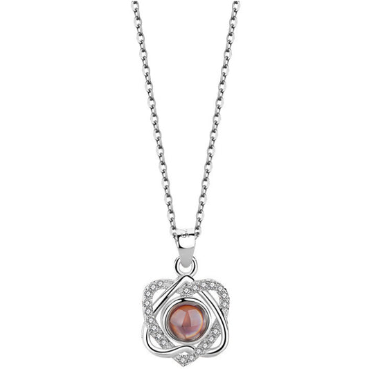 Scatola gioielli mela rosa