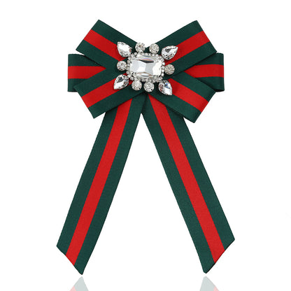 Spilla fiocco rigato