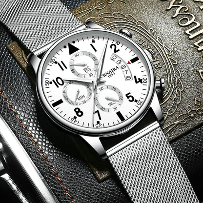 Orologio acciaio impermeabile da uomo semplice