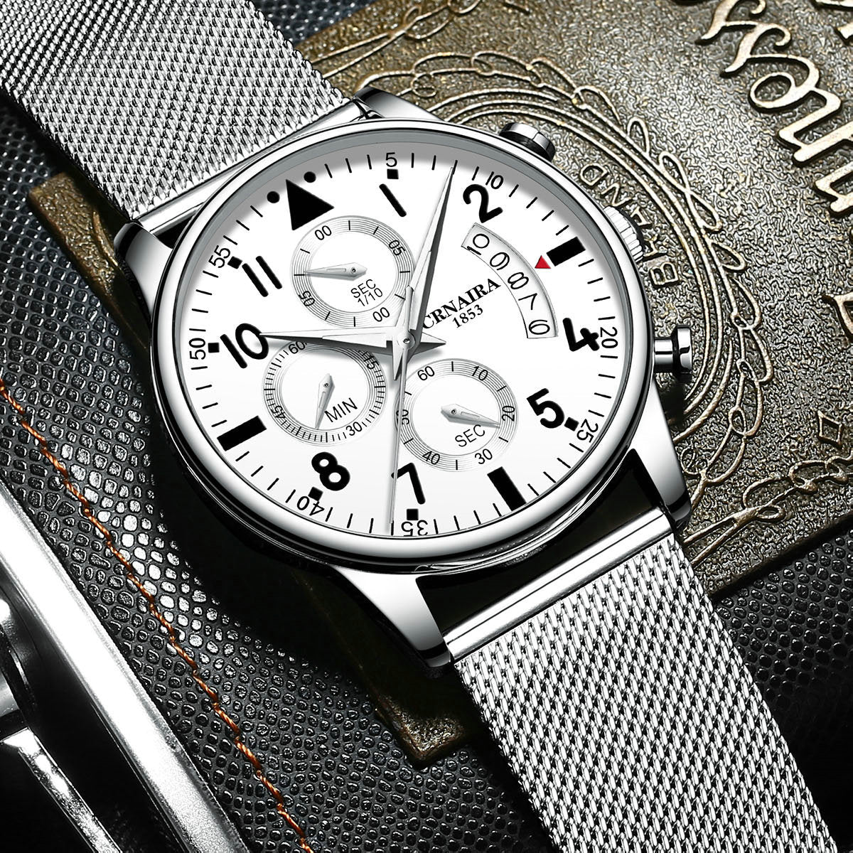Orologio acciaio impermeabile da uomo semplice