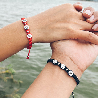 Bracciale acciaio intrecciato coppia