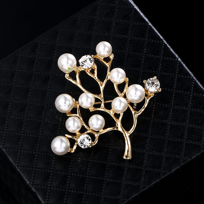 Spilla perla strass