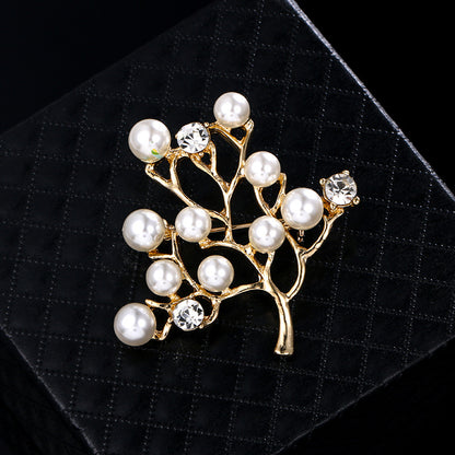 Spilla perla strass