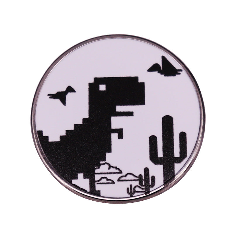 Spilla dinosauro scheletro