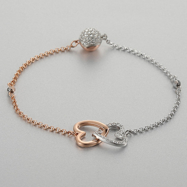 Collana Doppio Cuore Diamanti