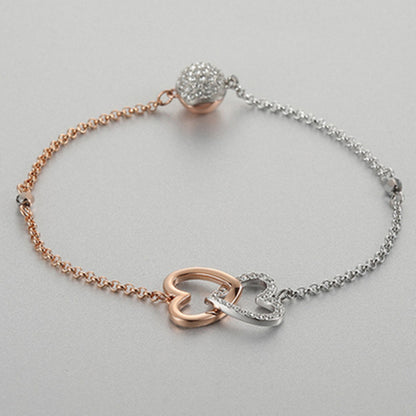 Collana Doppio Cuore Diamanti