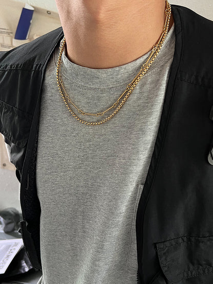 Collana doppio strato titanio
