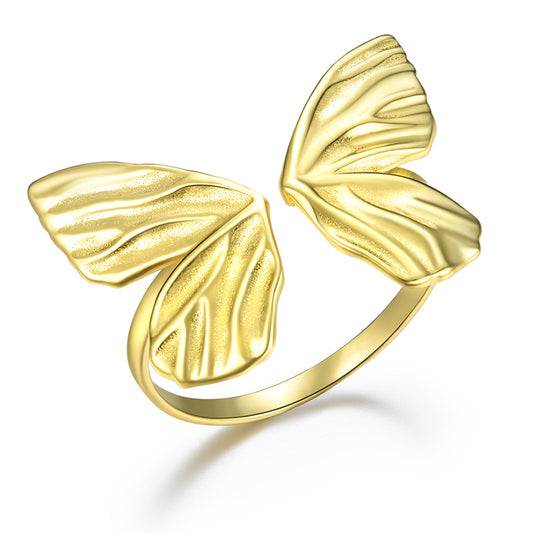 Anello farfalla argento regolabile