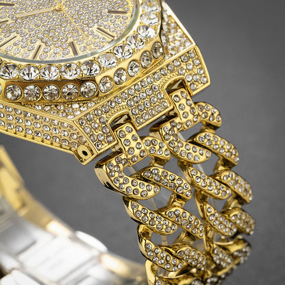 Orologio con cristalli catena cubana