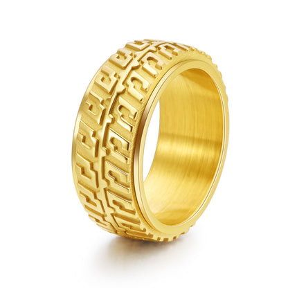 Anello con ruota rotante