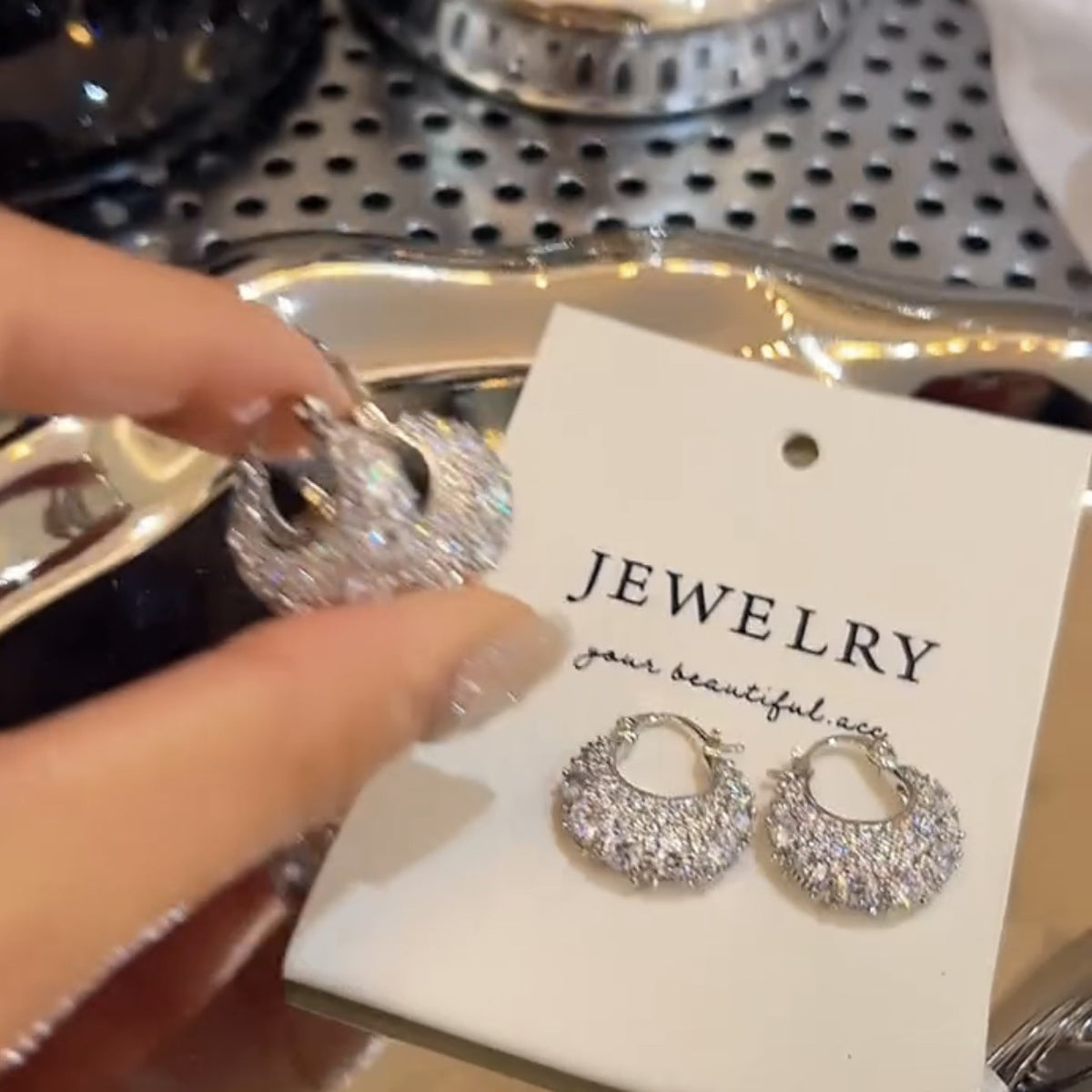 Orecchini clip cristallo