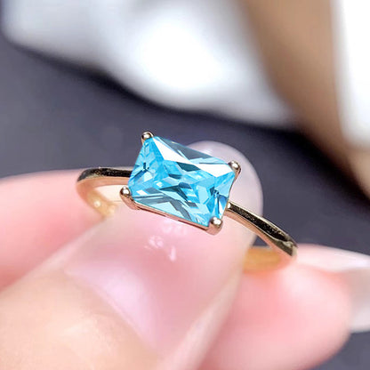 Bracciale e anello zircone blu