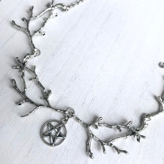 Collana pendente ramo gothic