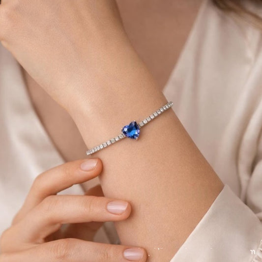 Bracciale cuore in zircone