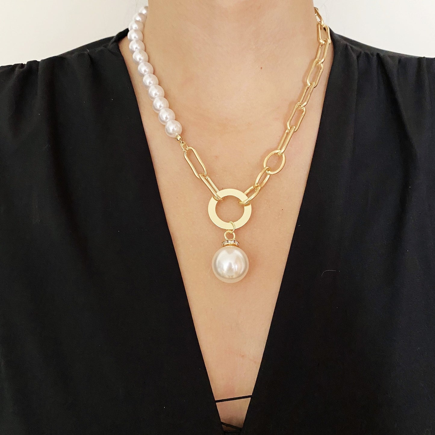 Collana perle barocche Retro esagerata