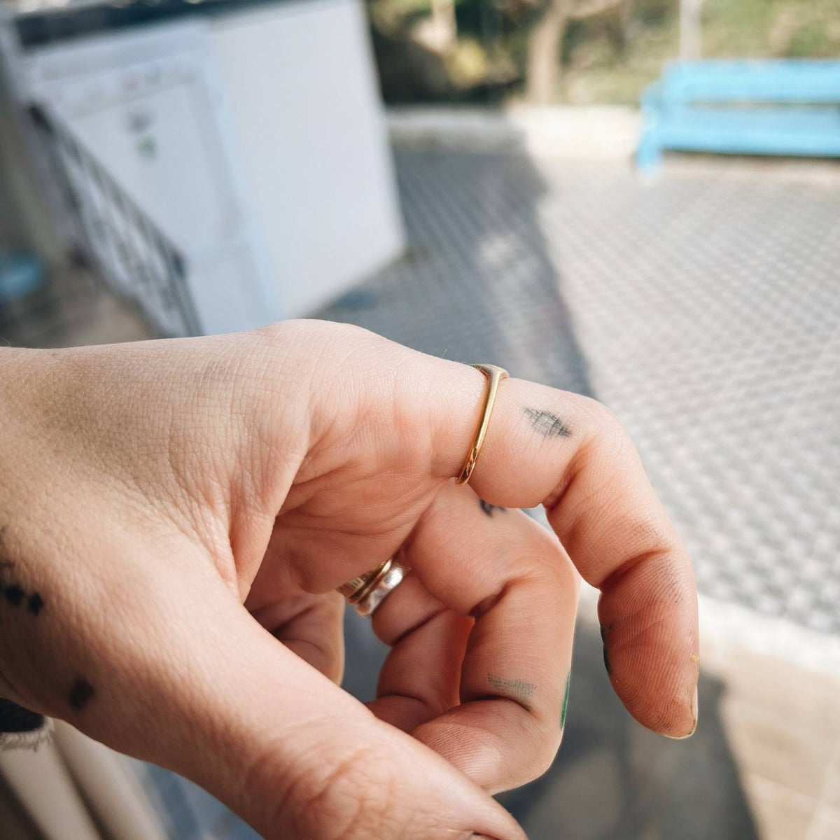 Anello fiocco dipinto a mano