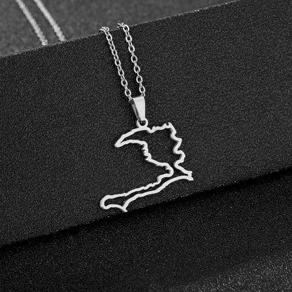 Collana acciaio effetto goccia