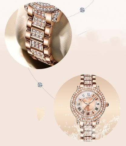 Orologio cristalli scintillante