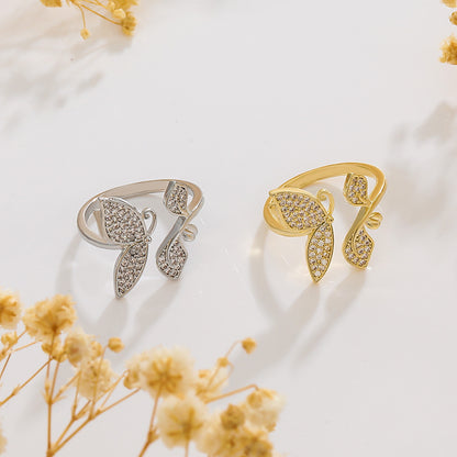 Anello geometrico con strass