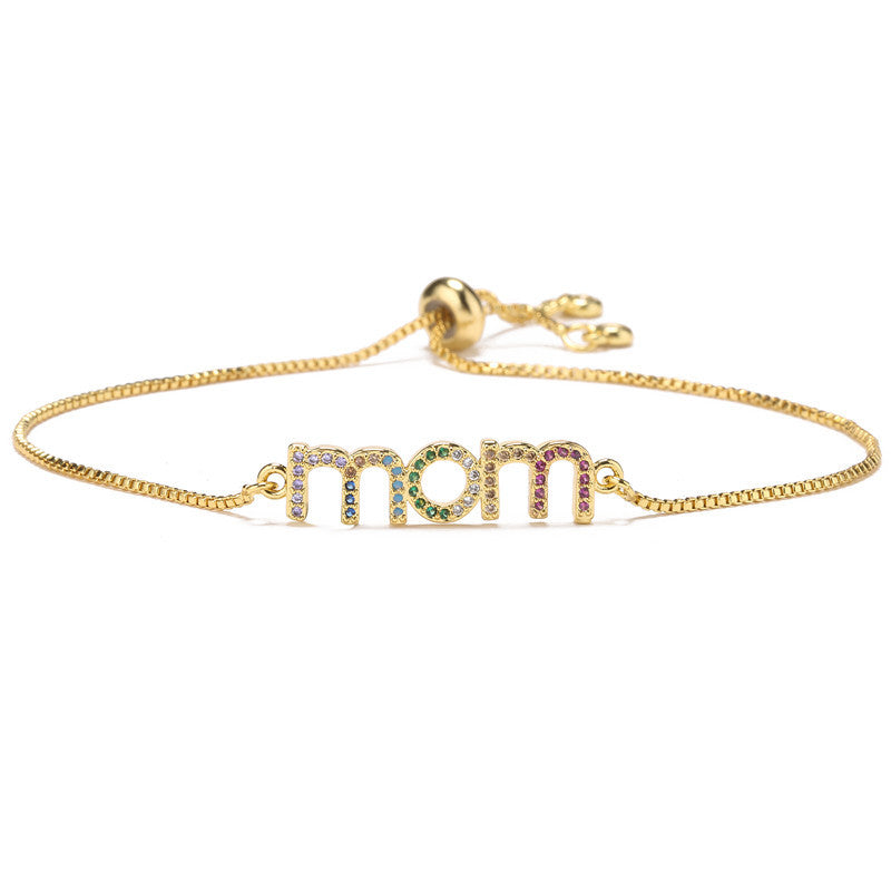 Braccialetto charm mamma oro