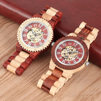 Orologio automatico bambù