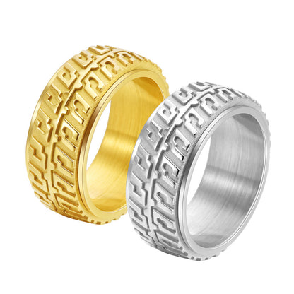Anello con ruota rotante