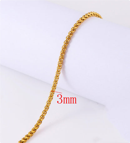Collana acciaio titanio minimalista