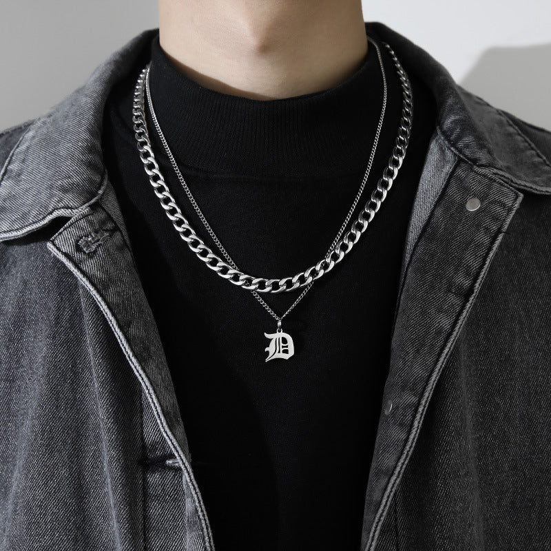 Collana Lettera Titanio
