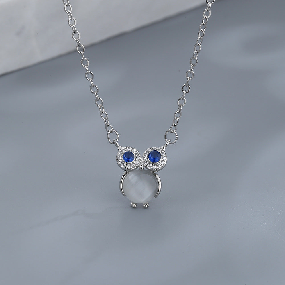 Collana con gufo in opale
