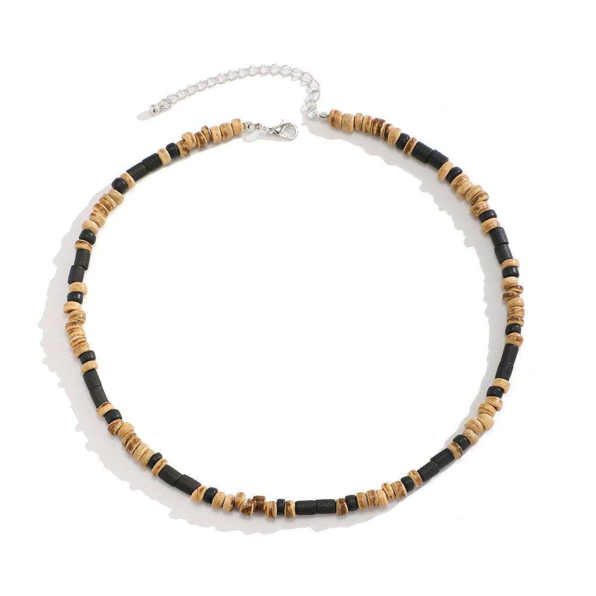 Collana perline legno bohemien