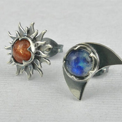 Orecchini sole e luna vintage