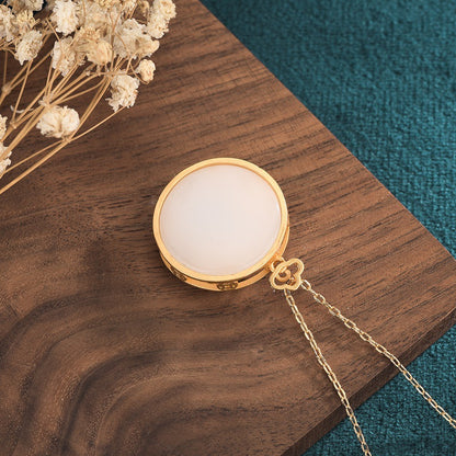 Collana giada loto Hotan