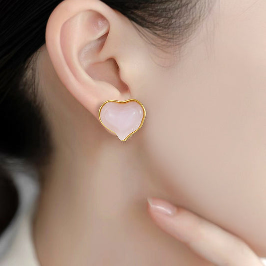 Orecchini Cuore Bicolore