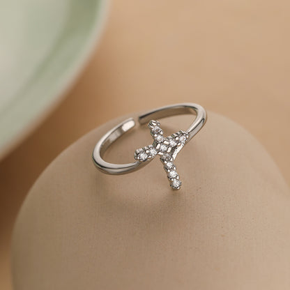 Anello croce geometrica rame oro